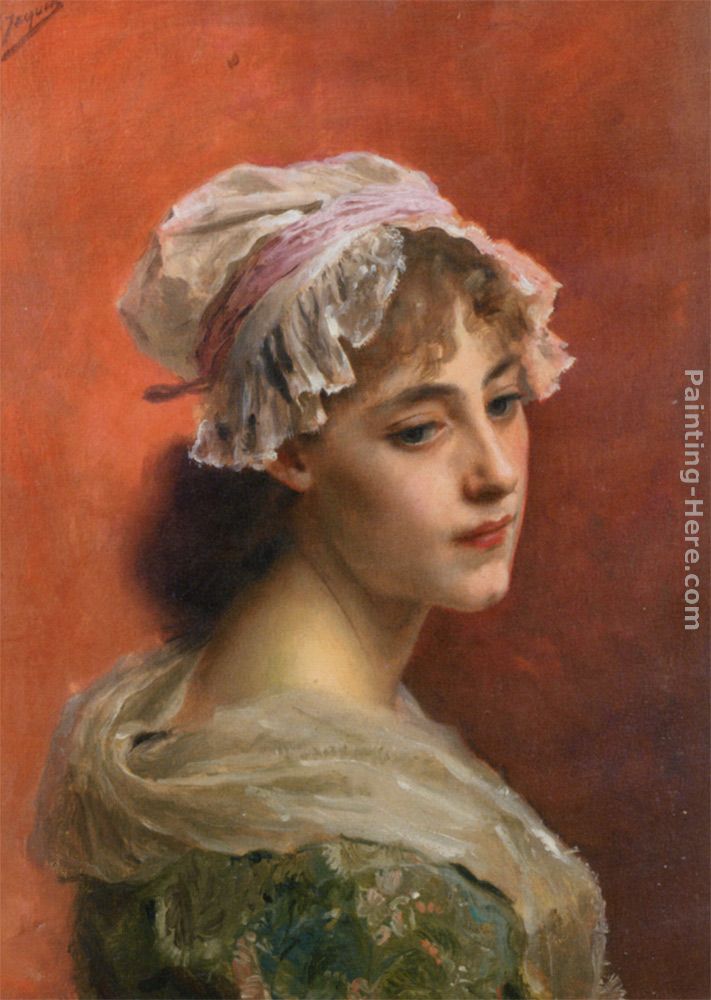 Lost In Thought painting - Gustave Jean Jacquet Lost In Thought art painting